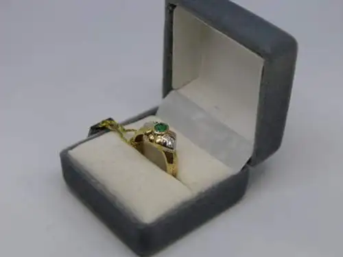 R100 - Goldring mit Edelsteinen - 14 Karat - 585 Echtgold - Goldring