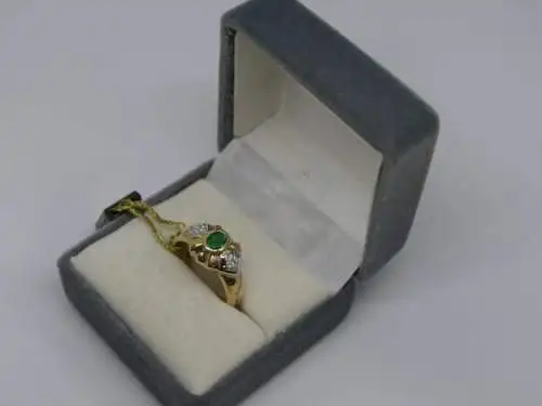 R100 - Goldring mit Edelsteinen - 14 Karat - 585 Echtgold - Goldring