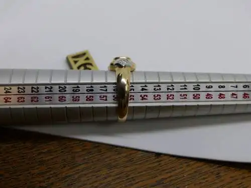 R100 - Goldring mit Edelsteinen - 14 Karat - 585 Echtgold - Goldring