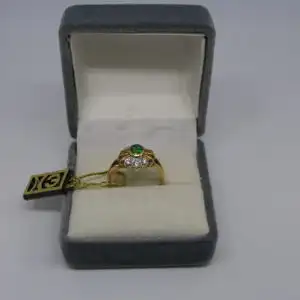 R101 - Goldring mit Edelsteinen - 14 Karat - 585 Echtgold - Goldring
