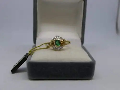 R101 - Goldring mit Edelsteinen - 14 Karat - 585 Echtgold - Goldring