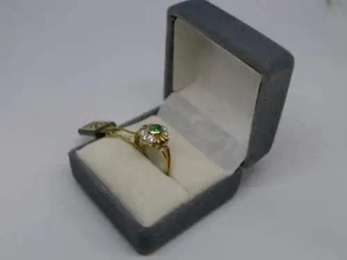 R101 - Goldring mit Edelsteinen - 14 Karat - 585 Echtgold - Goldring