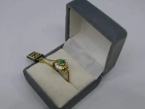 R101 - Goldring mit Edelsteinen - 14 Karat - 585 Echtgold - Goldring