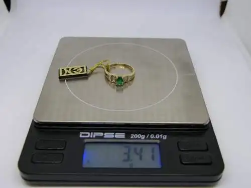 R102 - Goldring mit Edelsteinen – Ring – 14 Karat – 585 Echtgold – Goldring