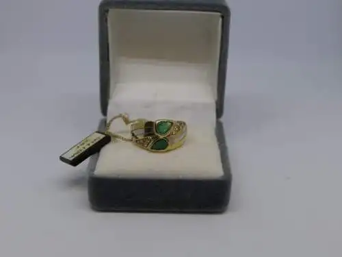 R105 - Goldring mit Edelsteinen – Ring – 14 Karat – 585 Echtgold – Goldring