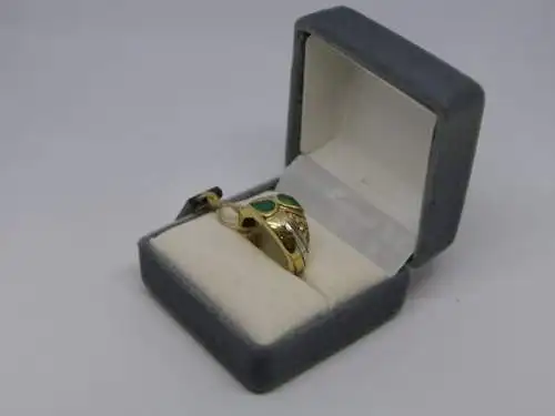 R105 - Goldring mit Edelsteinen – Ring – 14 Karat – 585 Echtgold – Goldring