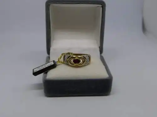 R107 - Goldring mit Edelstein – Ring – 14 Karat – 585 Echtgold – Goldring