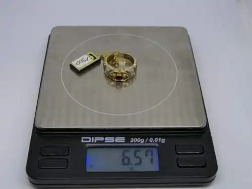 R107 - Goldring mit Edelstein – Ring – 14 Karat – 585 Echtgold – Goldring