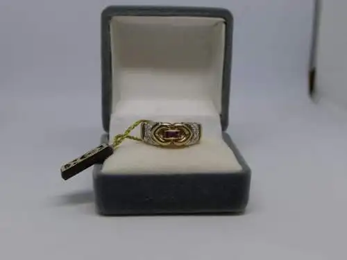 R108 - Goldring mit Edelsteinen – Ring – 14 Karat – 585 Echtgold – Goldring