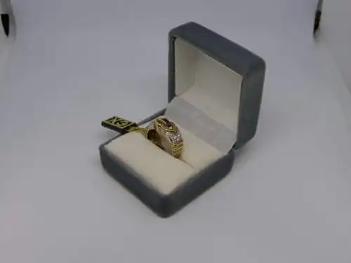 R108 - Goldring mit Edelsteinen – Ring – 14 Karat – 585 Echtgold – Goldring