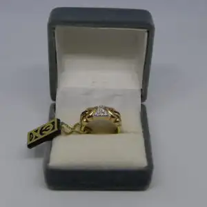 R110 - Goldring mit Edelsteinen – Ring – 14 Karat – 585 Echtgold – Goldring