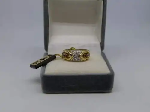 R110 - Goldring mit Edelsteinen – Ring – 14 Karat – 585 Echtgold – Goldring