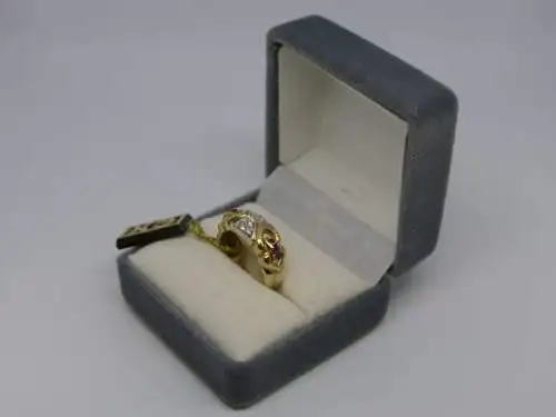 R110 - Goldring mit Edelsteinen – Ring – 14 Karat – 585 Echtgold – Goldring