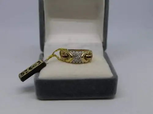 R111 - Goldring mit Edelsteinen – Ring – 14 Karat – 585 Echtgold – Goldring