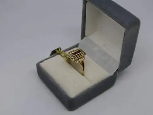 R112 - Goldring mit Edelsteinen – Ring – 14 Karat – 585 Echtgold – Goldring