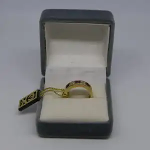 R115 - Goldring mit Edelsteinen – Ring – 14 Karat – 585 Echtgold – Goldring
