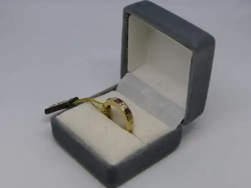 R115 - Goldring mit Edelsteinen – Ring – 14 Karat – 585 Echtgold – Goldring