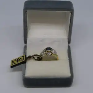 R120 - Goldring mit Edelsteinen – Ring – 14 Karat – 585 Echtgold – Goldring