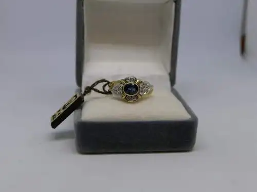 R120 - Goldring mit Edelsteinen – Ring – 14 Karat – 585 Echtgold – Goldring