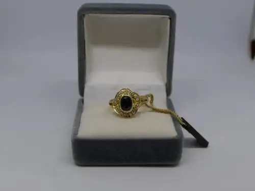 R119 - Goldring mit Edelsteinen – Ring – 14 Karat – 585 Echtgold – Goldring