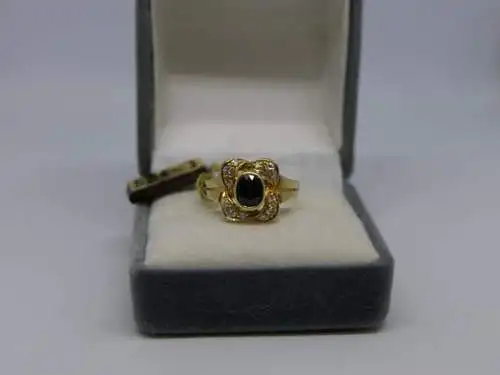 R118 - Goldring mit Edelsteinen – Ring – 14 Karat – 585 Echtgold – Goldring