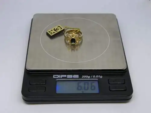 R118 - Goldring mit Edelsteinen – Ring – 14 Karat – 585 Echtgold – Goldring