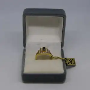 R116 - Goldring mit Edelsteinen – Ring – 14 Karat – 585 Echtgold – Goldring