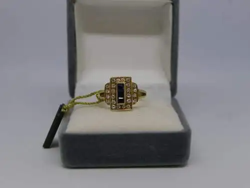 R116 - Goldring mit Edelsteinen – Ring – 14 Karat – 585 Echtgold – Goldring