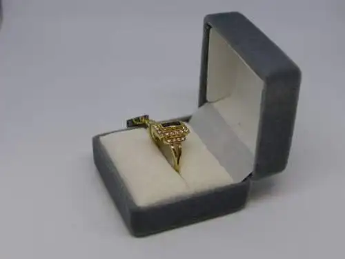 R116 - Goldring mit Edelsteinen – Ring – 14 Karat – 585 Echtgold – Goldring
