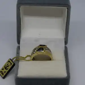 R121 - Goldring mit Edelsteinen – Ring – 14 Karat – 585 Echtgold – Goldring