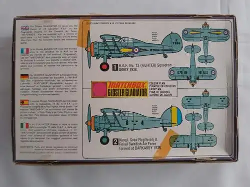 Matchbox - Gloster Gladiator-1:72-PK-8 - Modellflieger-OVP-1276