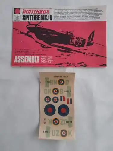 Matchbox - Spitfire MK.IX-1/72-PK 2-Modellflieger-OVP-1273