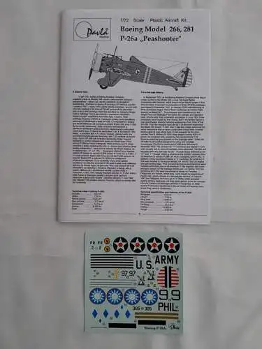 Pavla Models - Boeing P-26A-1/72-72046-Modellflieger-OVP-1271