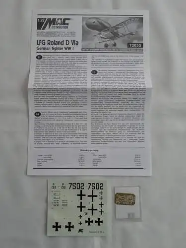 Mac Distribution - LFG Roland D Vla German fighter WW I-1/72-72033-Modellflieger-OVP-1265