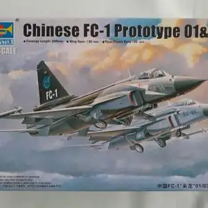 Trumpeter - Chinese FC-1 Prototype 01&03-1/72-01658-Bauteile versiegelt-Modellflieger-OVP-1261