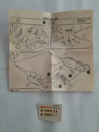 Airfix - MBB BÖ 105C Helicopter-1/72-61068 1-Modellflieger-OVP-1256