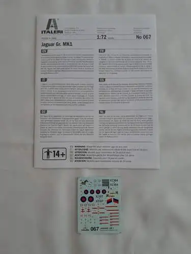 Italeri - Jaguar GR.1-1:72-067-Modellflieger-OVP-1254
