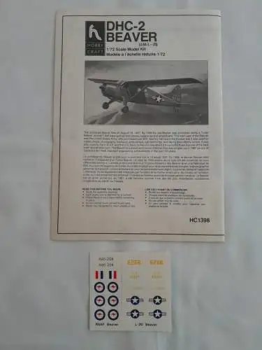 Hobby Craft - DHC-2 Beaver (U-6A/L-20)-1:72-HC1398-Modellflieger-OVP-1251