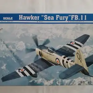 Trumpeter Hawker "Sea Fury" FB.11-1:72-01631-Bauteile versiegelt-Modellflieger-OVP-1248