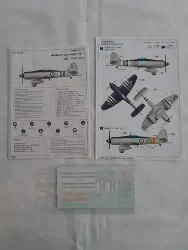 Trumpeter Hawker "Sea Fury" FB.11-1:72-01631-Bauteile versiegelt-Modellflieger-OVP-1248