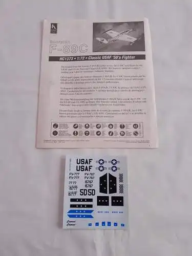 Hobby Craft F-89C Classic USAF '50's Fighter-1:72-HC1373-OVP-1243