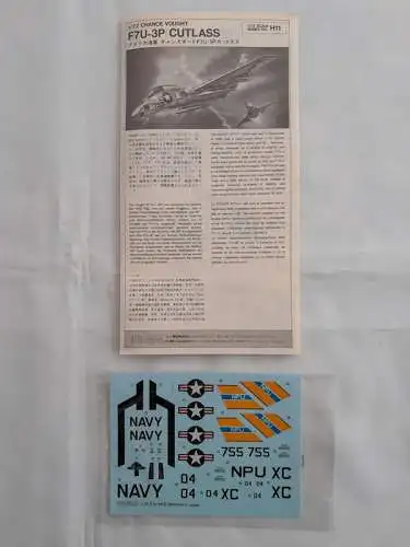 Fujimi Vought F7U-3P Cutlass-1:72-27011-Modellflieger-OVP-1240