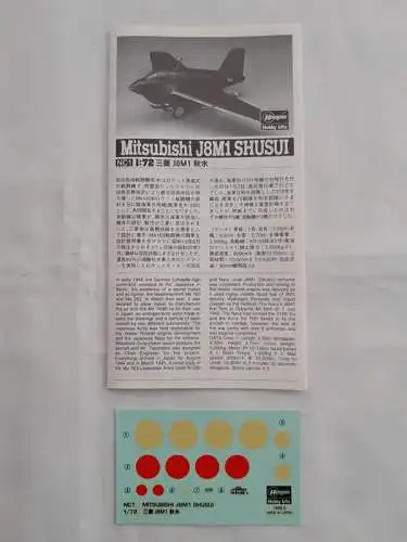 Hasegawa Mitsubishi J8M1 Shusui-1:72-87951-Modellflieger-Bauteile versiegelt-OVP-1236