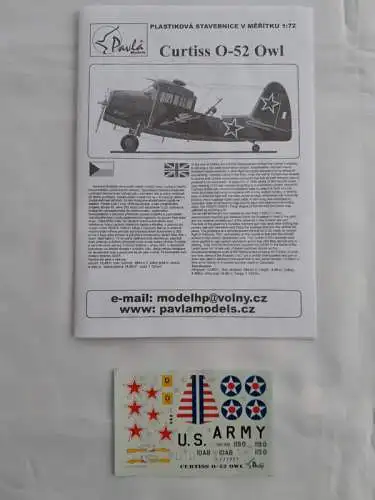 Pavla Curtiss O-52 Owl-1:72-72031-Modellflieger-OVP-1230