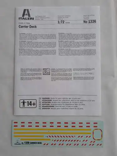 Italeri Carrier deck section-1:72-1326-Trägerdeck-OVP-1211