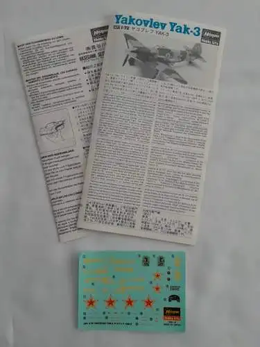 Hasegawa Yakovlev Yak-3-1:72-51301-Modellflieger-OVP-1200