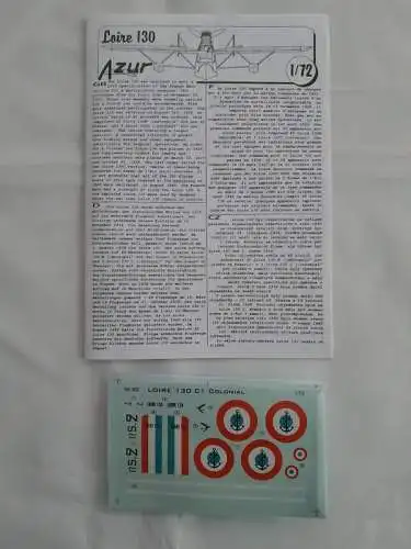 Azur Loire 130 C1 Colonial-1:72-002-Modellflieger-OVP-1189