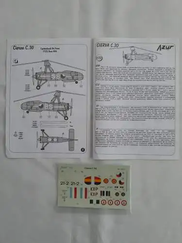 Azur Cierva C. 30-1:72-015-Modellflieger-OVP-1188