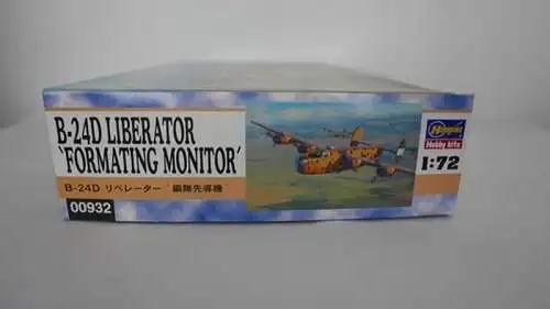 Hasegawa B-24D Liberator `Formating Monitor´-1:72-00932-Modellflieger-Bauteile versiegelt-OVP-1175