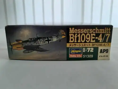 Hasegawa Messerschmitt Bf109E-4/7-1:72-51309 (AP9)-Modellflieger-Bauteile versiegelt-OVP-1173